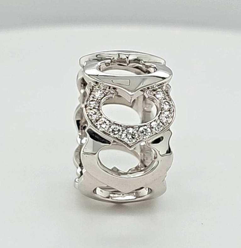 Pre-Owned | Cartier 18k White Gold Diamond C De Cartier Ring