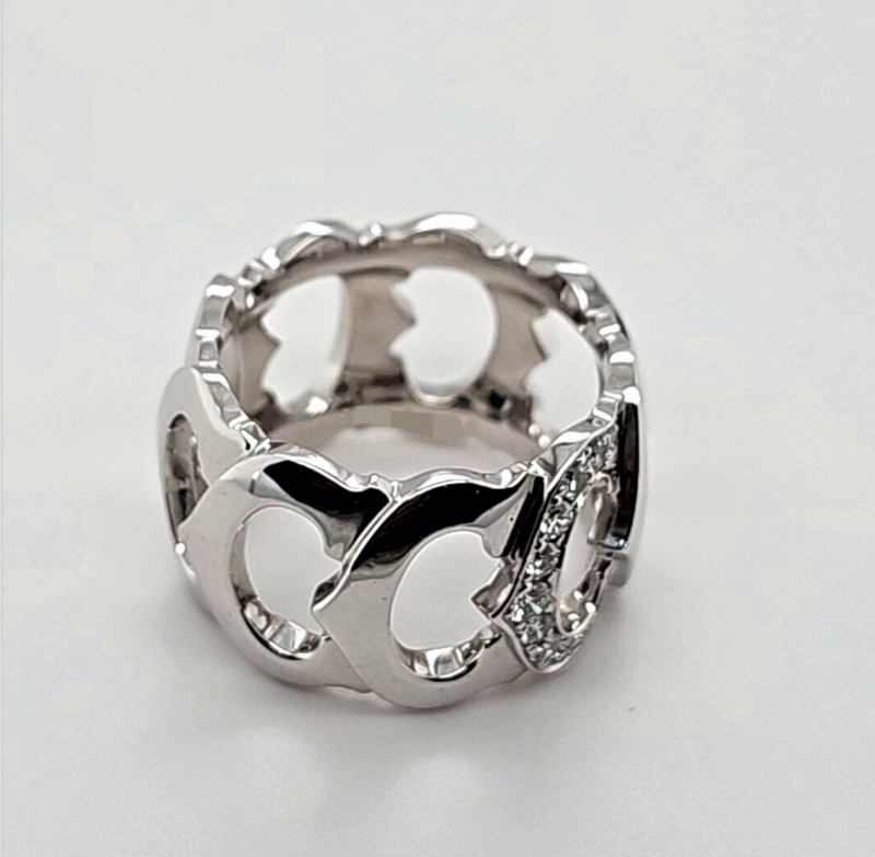 Pre-Owned | Cartier 18k White Gold Diamond C De Cartier Ring