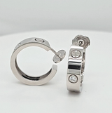 Pre-Owned | Cartier Love Hoop Earrings, 18ct White Gold And Diamonds