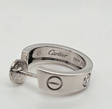 Pre-Owned | Cartier Love Hoop Earrings, 18ct White Gold And Diamonds