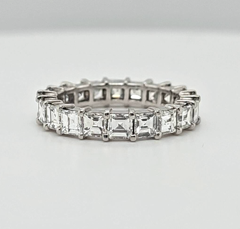 Pre-Owned | Cartier Vintage Asscher Cut Diamond Eternity Ring