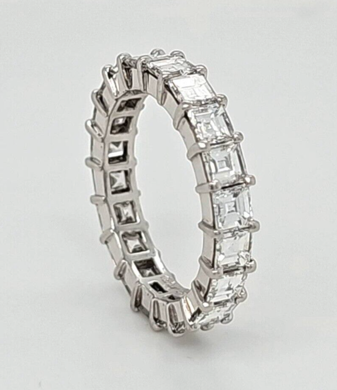 Pre-Owned | Cartier Vintage Asscher Cut Diamond Eternity Ring