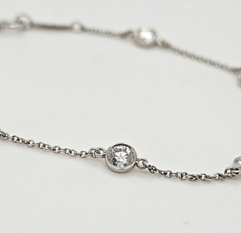 Pre-Owned | Tiffany & Co. Elsa Peretti Diamonds By The Yard Bracelet in Platinum