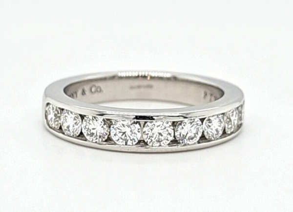 Pre-Owned Tiffany & Co. Diamond Half Eternity Ring in Platinum