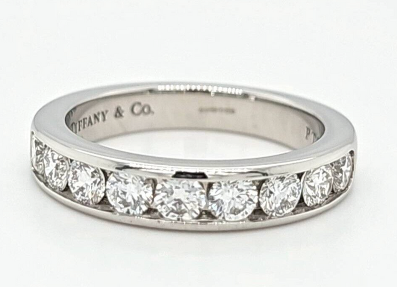 Pre-Owned Tiffany & Co. Diamond Half Eternity Ring in Platinum