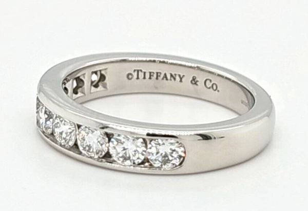 Pre-Owned Tiffany & Co. Diamond Half Eternity Ring in Platinum