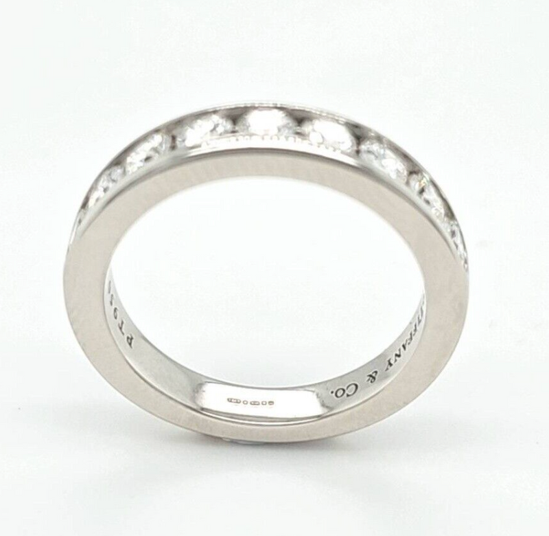 Pre-Owned Tiffany & Co. Diamond Half Eternity Ring in Platinum