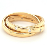 Pre-Owned | Theo Fennell Triple Band Ring with Diamonds