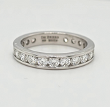 Pre-Owned | De Beers Diamond Full Eternity Ring in Platinum