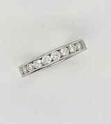 Pre-Owned | De Beers Diamond Full Eternity Ring in Platinum