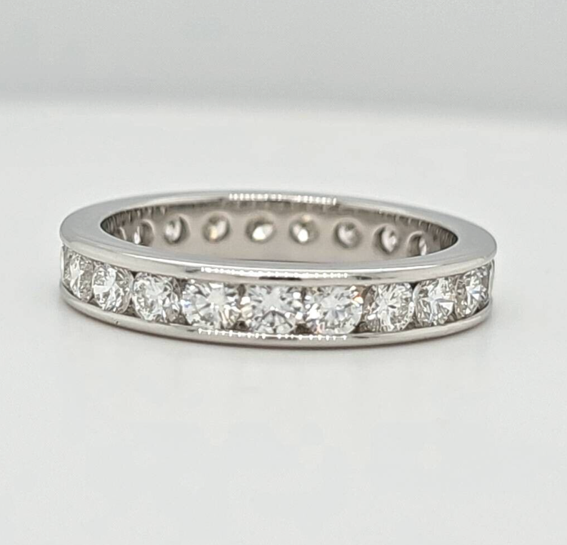 Pre-Owned | De Beers Diamond Full Eternity Ring in Platinum