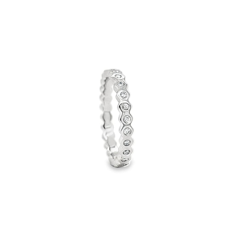 Hexagonal Platnium Full Eternity Ring