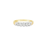 Two Tone Half Eternity Ring