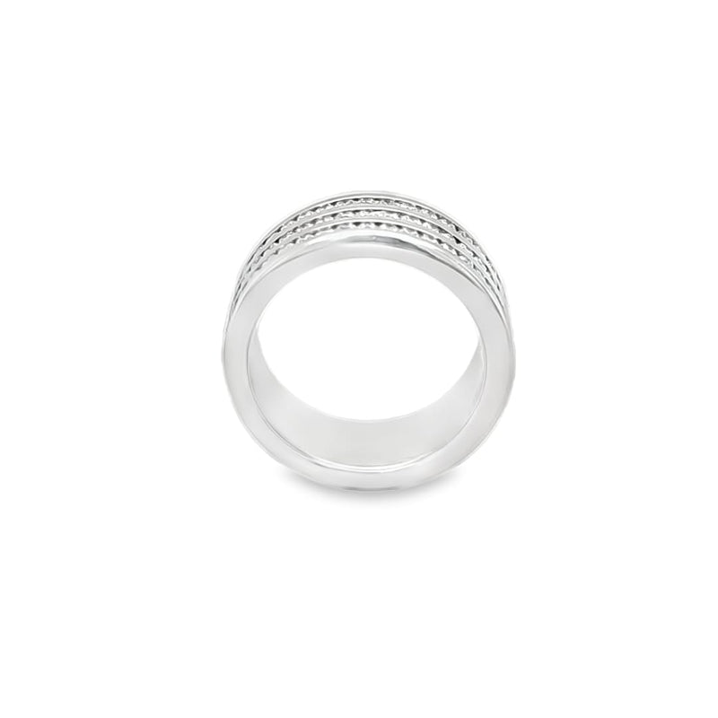 Three Row Half Eternity Ring