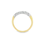 Two Tone Half Eternity Ring