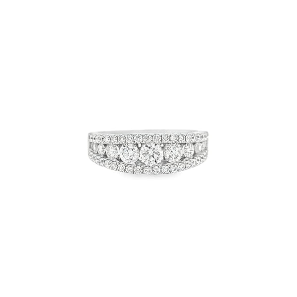 Lustre Half Eternity Style Dress Ring