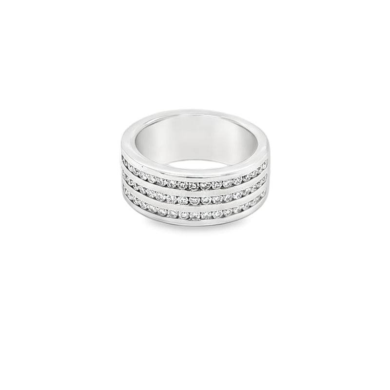 Three Row Half Eternity Ring