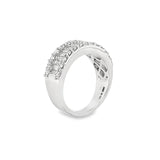 Baguette and Round Cut Half Eternity Ring