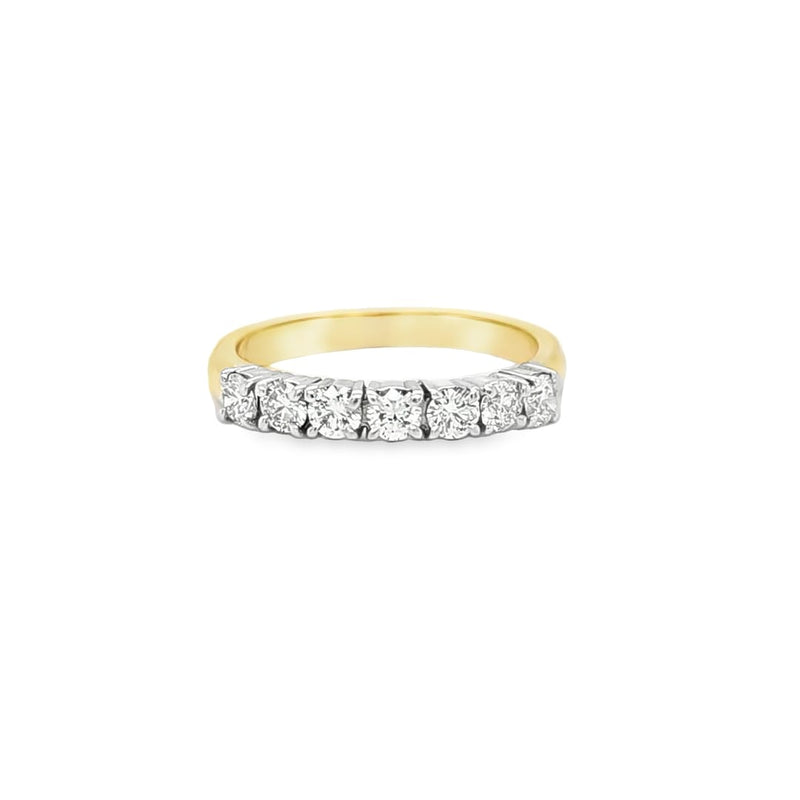 Two Tone Half Eternity Ring