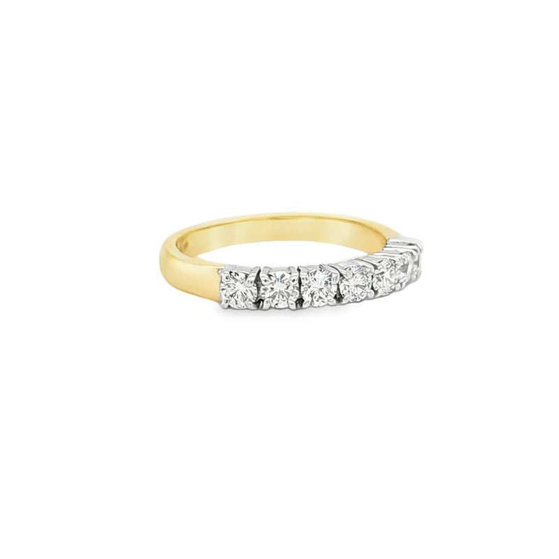 Two Tone Half Eternity Ring