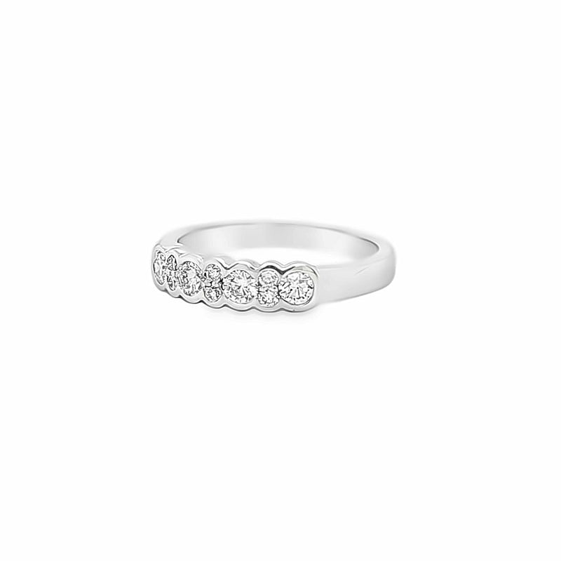 Semi Bezel Half Eternity Ring