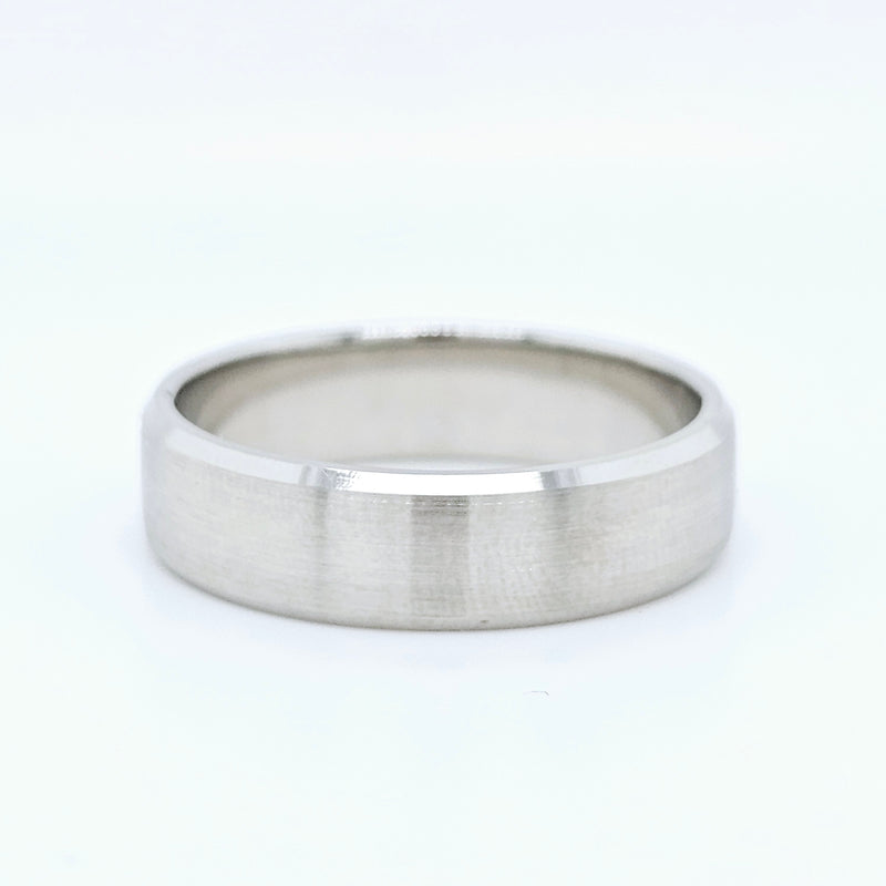 Men's wedding band | Platinum wedding bands | Size - U | 6.00 mm