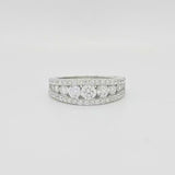 Lustre Half Eternity Style Dress Ring