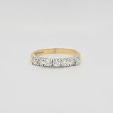 Two Tone Half Eternity Ring