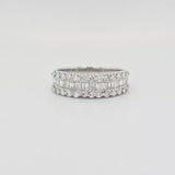 Mix Cut Diamond Half Eternity Ring