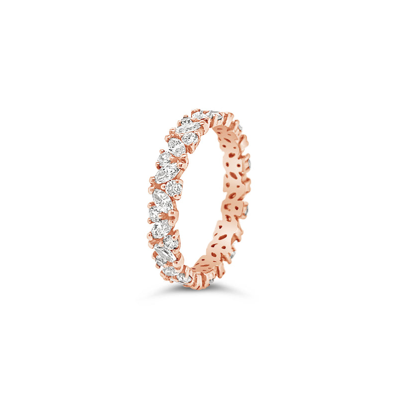 Round and Marquise Diamond Full Eternity Ring