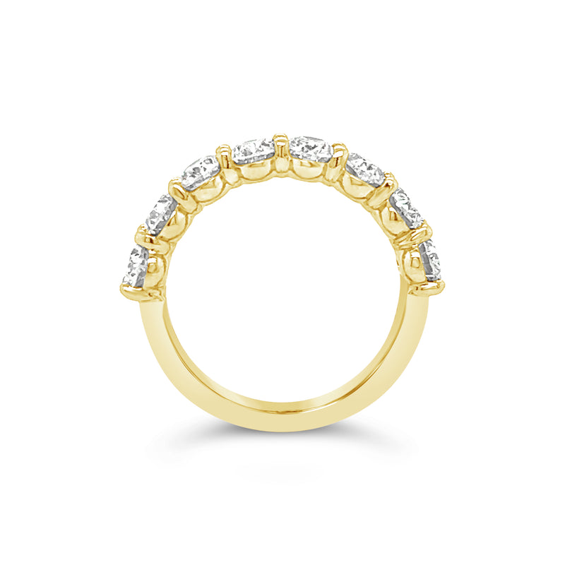 Oval Diamond Half Eternity Ring